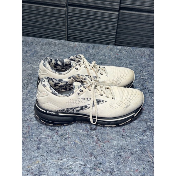 Brooks Ghost 15 Womens Running Shoes Cream Black Camo 1203801B149 Size 8.5 B - Picture 2 of 6
